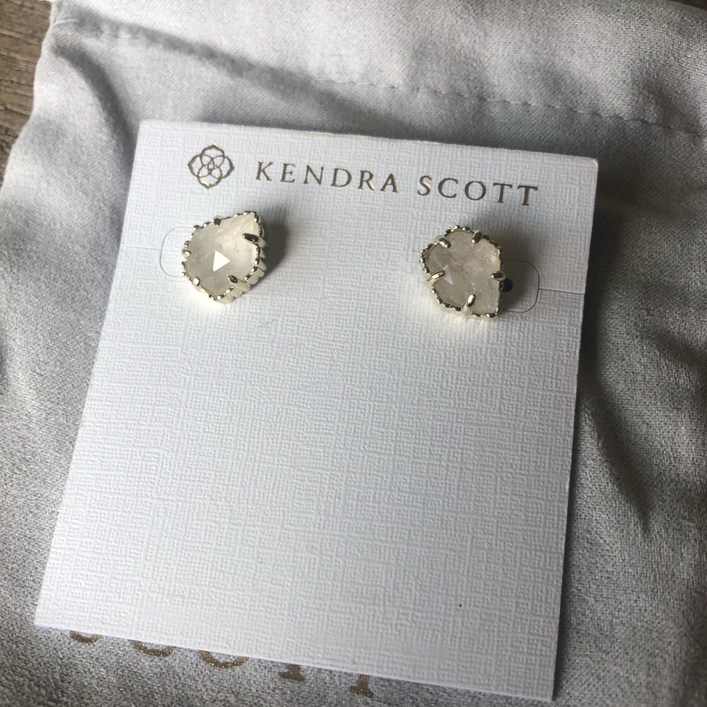 Kendra Scott Tessa Studs in Gold & Rock Crystal